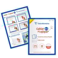 Clairefontaine cahier piqure 240x320 48 pages seyes 90g carte ardoise magique