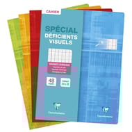 Clairefontaine cahier piqure 240x320 48 pages seyes 90g carte deficients visuels