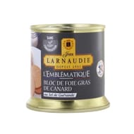 Jean larnaudie bloc de foie gras de canard entier france "l'emblematique" au sel de guerande