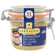 Jean larnaudie foie gras de canard entier france "l'emblematique" bocal 170g