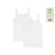 Lot de 2 caracos unis fille BLANC/ROSE CLAIR 10\12 ANS