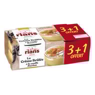 Rians la crème brûlée à la vanille bourbon 3x100g +1 offerte