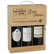 Coffret bois grande sélection guide hachette 14% Vol.3x75cl