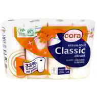 Cora essuie-tout classic décoré lot de 4