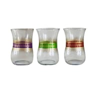 Lot de 6 verres a the touareg 11.5cl en verre coloris assortis