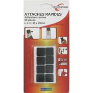 Trefilaction 24 attaches rapide adhésives carrées 20X20 mm
