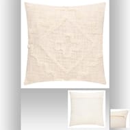 Coussin tuft inca  40x40cm ivoire