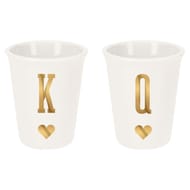 Tasse espresso 9cl en porcelaine 2 decors or  asso