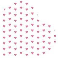12 serviettes en papier forme coeur love forever rose