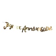 Guirlande joyeux anniversaire or brillant 2m50