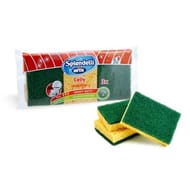 3 eponges vegetales fibre vertes 10x6.5x2.2cm