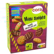 Cora mini sablés nappés chocolat au lait 160g