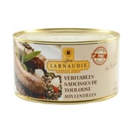 Jean larnaudie véritables saucisses de toulouse aux lentilles 1280g