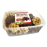 Mini gaufres au beurre au chocolat au lait