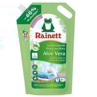 Rainett lessive liquide peaux sensibles ecolabal aloé vera recharge 1.6l