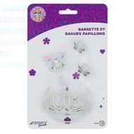Barettes et bagues papillon