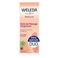 Weleda huile de massage vergetures 2x100ml