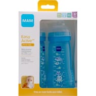 Mam biberon easy active/2ème age color 330ml garçon x2