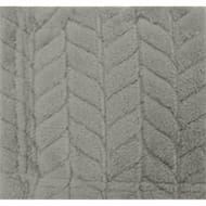 Plaid uni 125x170 avec ourlet chevron gris