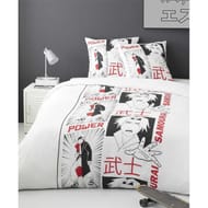 Parure housse de couette 140x200 + 1 taie 63x63 samourai