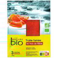 Nature bio truite fumée AB 3/4 tranches 100g