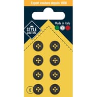 Style couture bouton gris11mmx8