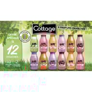 Cottage colis panache 12uvc 10 douche 250ml +2 gammages 270ml
