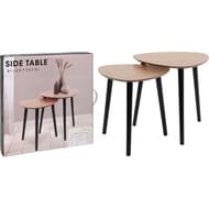 Set 2 tables gigogne naturel/noir