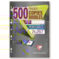 Clairefontaine copies doubles perforées 21x29.7 cm 500 pages seyes