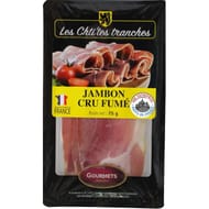Gourmets de l'Artois jambon cru 3 tranches 75g