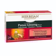 Herbesan ginseng gelée royale - 20 ampoules de 15ml