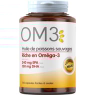 Om3 huile de poisson riche en omega 3 capsules x120