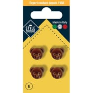 Boutons ourson 15mm x4 Style Couture