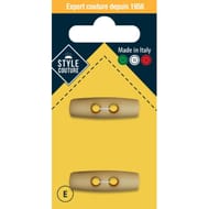 Boutons bûchette wood 31mm x2 Style Couture