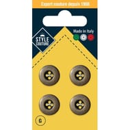 Boutons jeans or 15mm x4 Style Couture