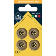 Boutons jeans or 18mm x4 Style Couture
