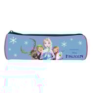 Trousse scolaire ronde la reine des neiges bleu