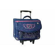 Cartable à roulettes 41cm coeur aile