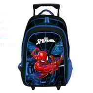 Sac à dos à roulettes spiderman noir et bleu