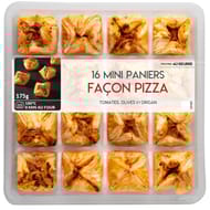 16 mini paniers tomates olives pizza 175 gr