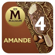 Magnum glace bâtonnet amande 4x100ml 300g