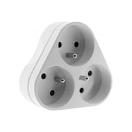 Zenitech triplite 3x16A triangulaire blanc