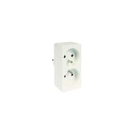 Zenitech biplite frontale 2 prises 10/16A - blanc