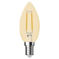 Nordlux ampoule filament torsade verre ambre forme flamme