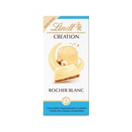 Lindt tablette de chocolat création blanc rocher blanc 148g