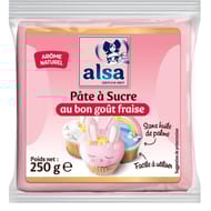Alsa pâte à sucre au bon goût fraise 250g