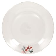Assiette plate houx 26.5cm festonnee