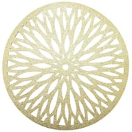 Set de table 32cm en feutrine rosage majestueuse or paillete