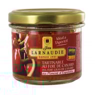 Jean larnaudie tartinable au foie de canard 35% foie gras de canard piment d'espelett 90g