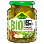 Kuhne cornichons bio aigres-doux recette paysanne 185g